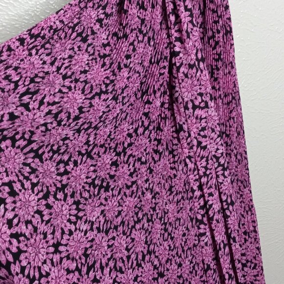 Michaels Kors purple floral off-shoulder dress with belt - NWT Size M - Picture 4 of 14